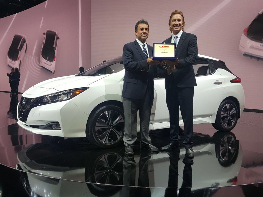 Nissan LEAF recebe o prêmio Carro Verde do Ano 2018, pela